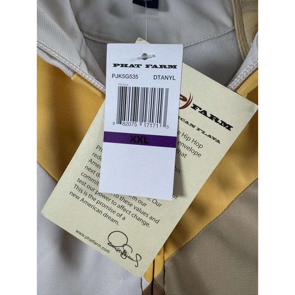 Vintage Y2K Phat Farm Argyle Full Zip Jacket Mens Size 2XL New With Tags